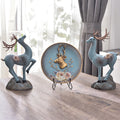 European American Home Accessories Creative Living Room TV Wine Cabinet Ornaments Sculpture Pattern Lucky Deer Entrance Resin